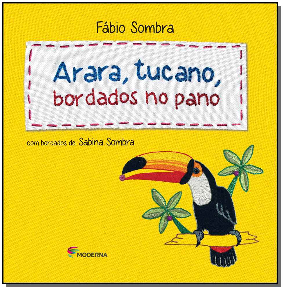Arara, Tucano, Bordados no Pano