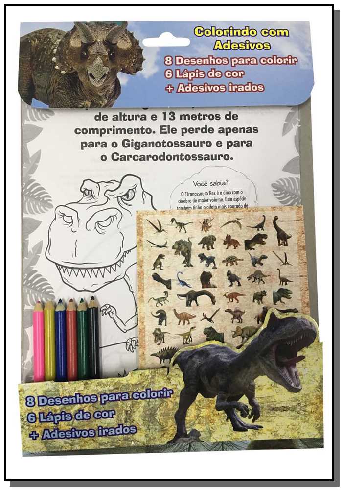 Dinossauros Colorindo com Adesivos