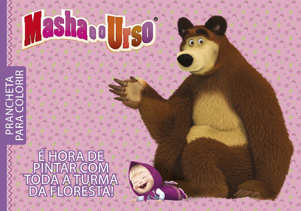 Prancheta para Colorir - Masha e o Urso