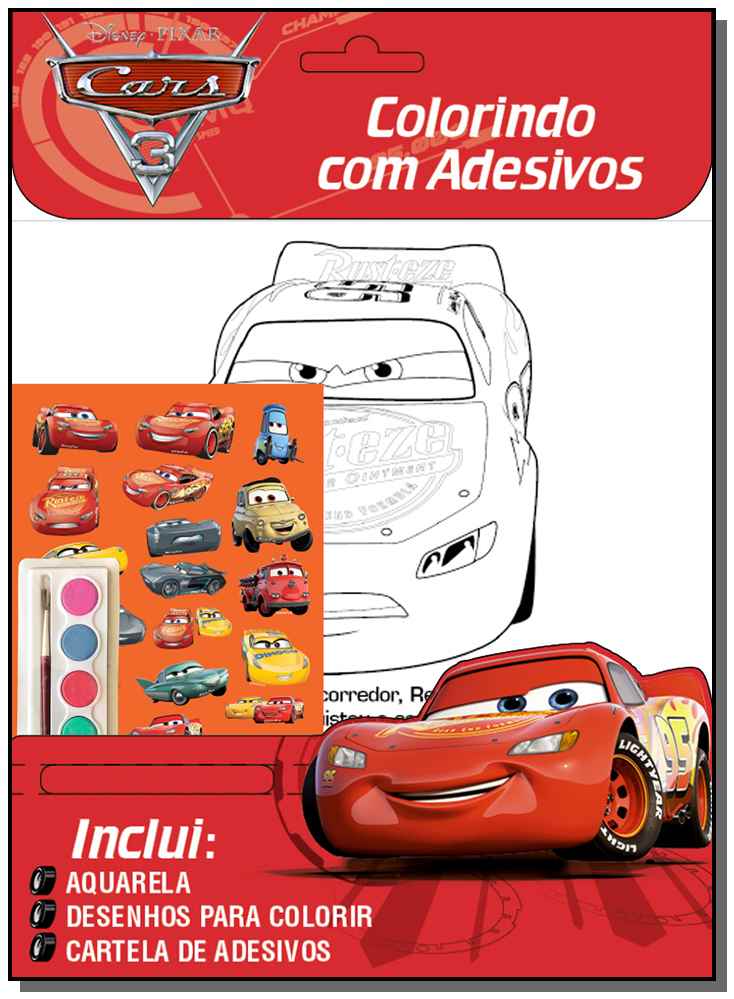 Disney Colorindo com Adesivos - Carros