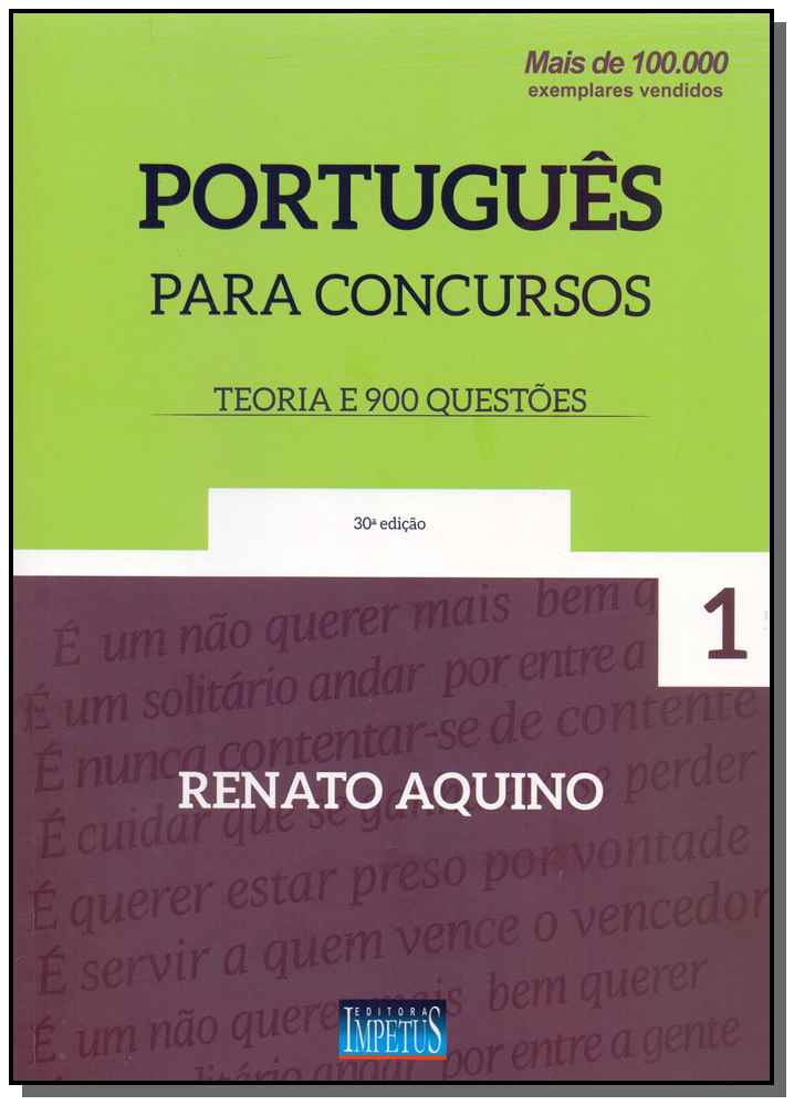Português para Concursos (Teoria e 900 Questões) - 30 Edição