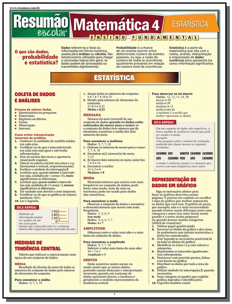Matemática 4 - Estatística