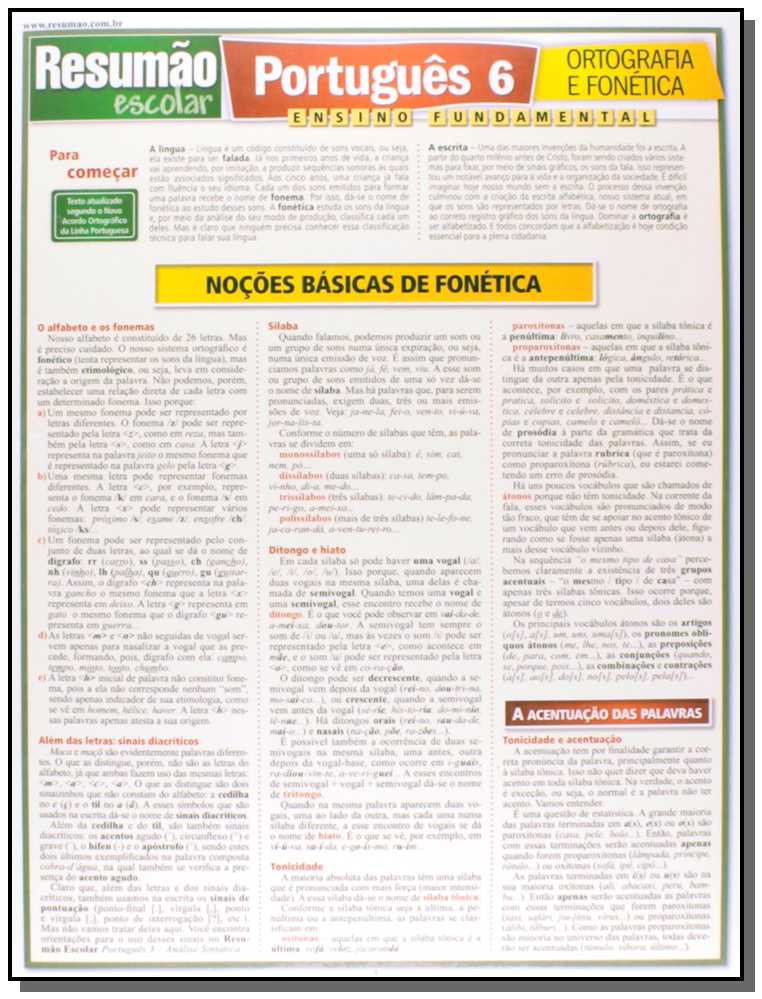 Português 6 - Ortografia e Fonética