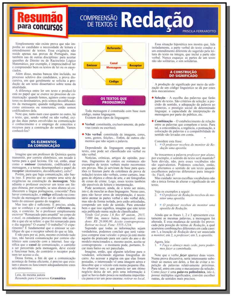 Resumão - Concursos Redacao