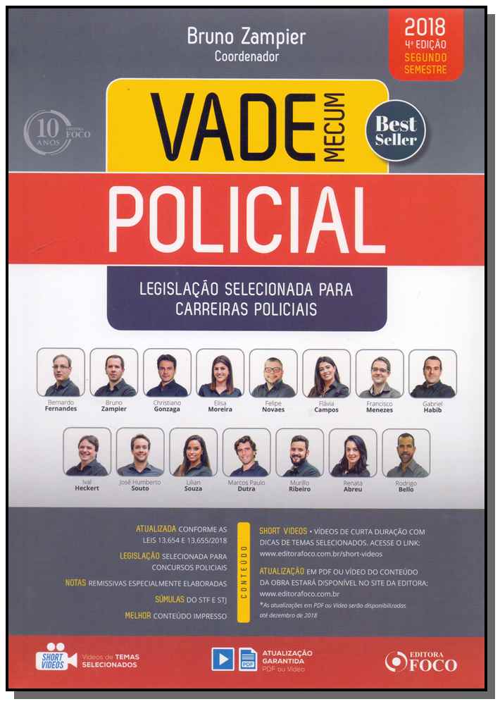 Vade Mecum Policial- Legislação Selecionada para Carreiras Policiais - 04ed/18
