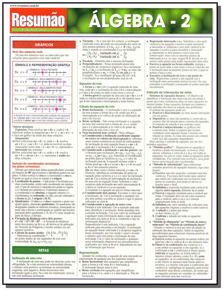 Resumao Exatas - Algebra Vol. 02