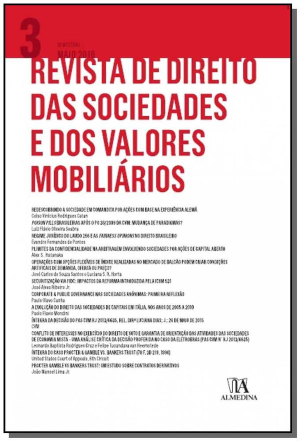 Capa do livro Revista de Direito das Sociedades e dos Valores Mobilários - 01ed/16, de Erasmo Franca, Nelson Eizirik