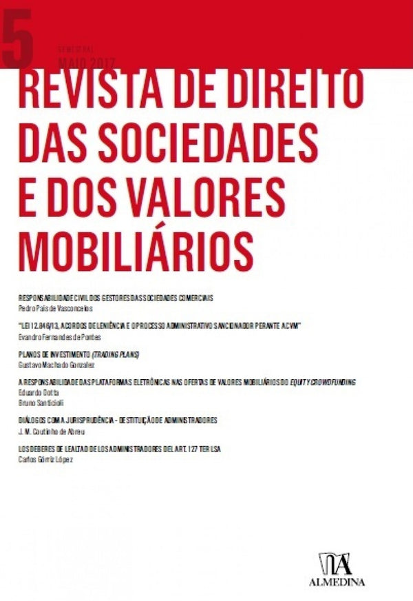 Capa do livro Rev. de Direito das Socied.e dos Val. Mob. N 5, de Novaes Fr e Nelson Erasmo Vall. Azevedo