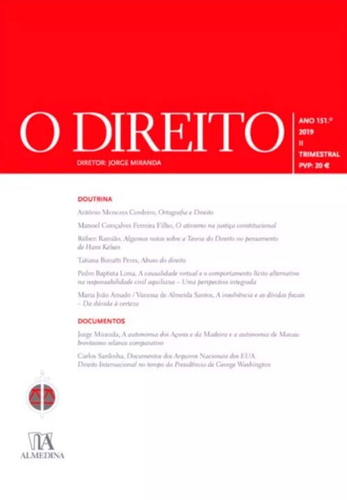 Capa do livro Direito, o - Ano 151 - 2019 - II, de Jorge (Dir.) Miranda