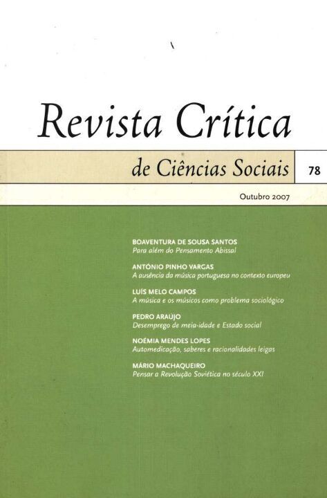 Rev. Crítica Ciências Soci No78