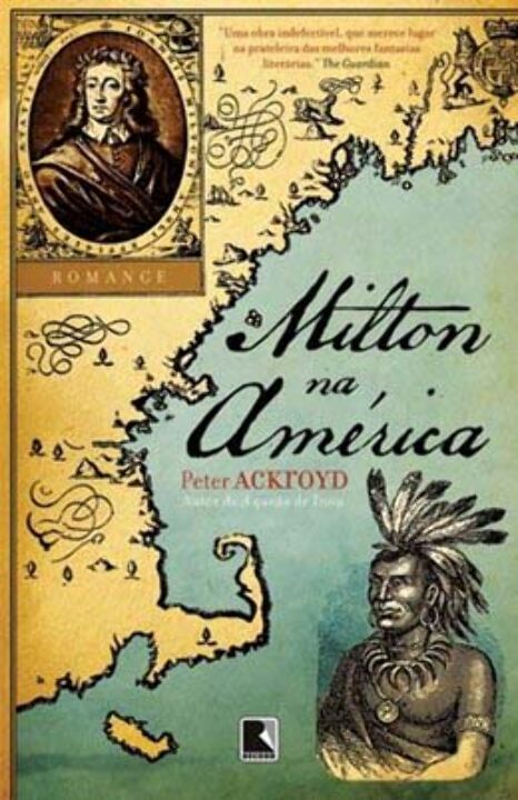 Capa do livro Milton na América, de Peter Ackroyd