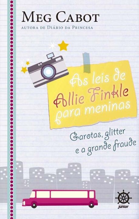 Capa do livro As Leis de Allie Finkle para Meninas: Garotas, Glitter e a Grande Fraude (Vol. 5), de Meg Cabot