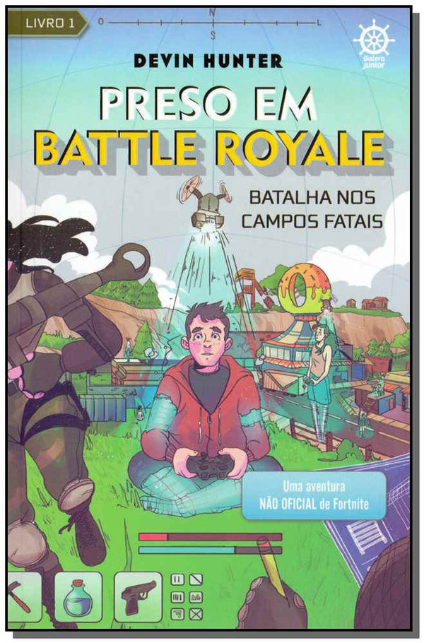 Capa do livro Preso em Battle Royale: Batalha nos Campos Fatais - Vol.01, de Devin Hunter