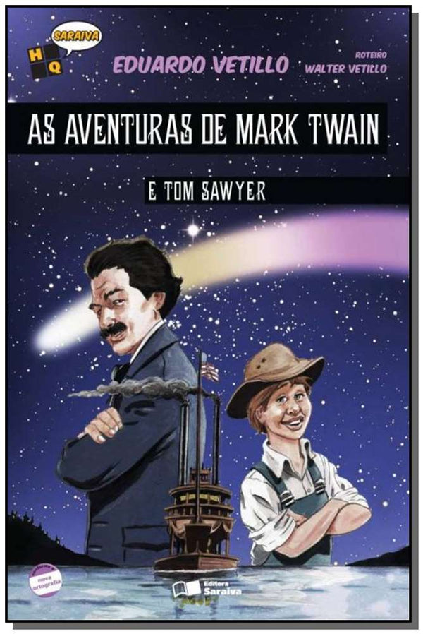 Capa do livro Aventuras de Mark Twain e Tom Sawyer, as, de Eduardo Vetillo, Walter Vetillo