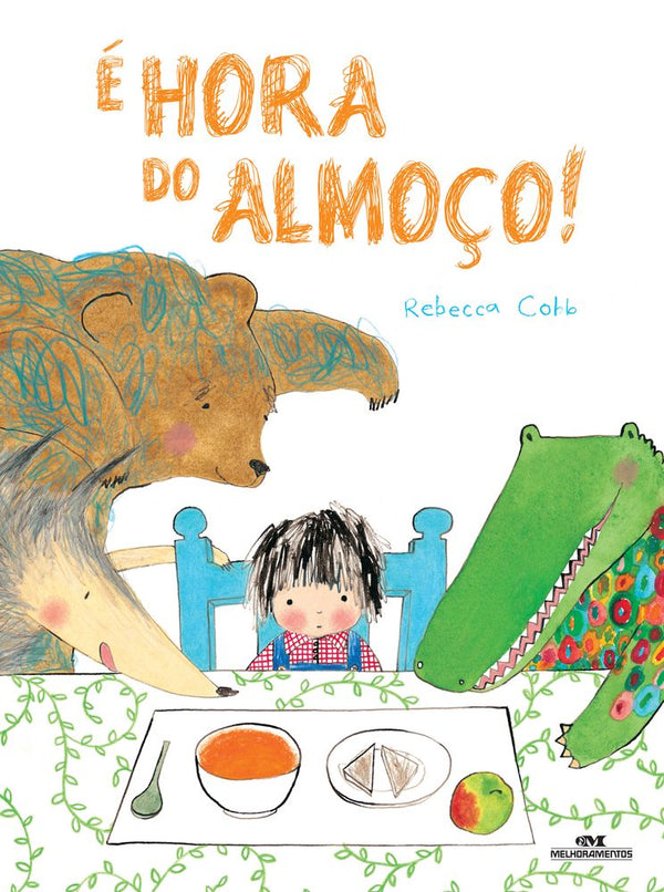 Capa do livro É Hora do Almoço!, de Rebecca Cobb