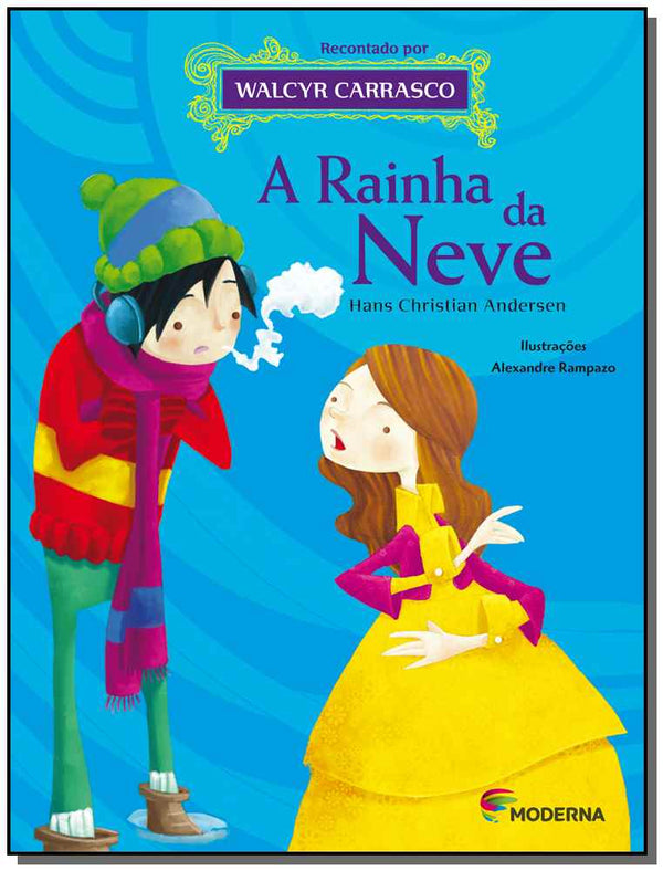 Capa do livro A Rainha da Neve - Hans Christian Andersen, de Hans Christian Andersen Walcyr Carrasco
