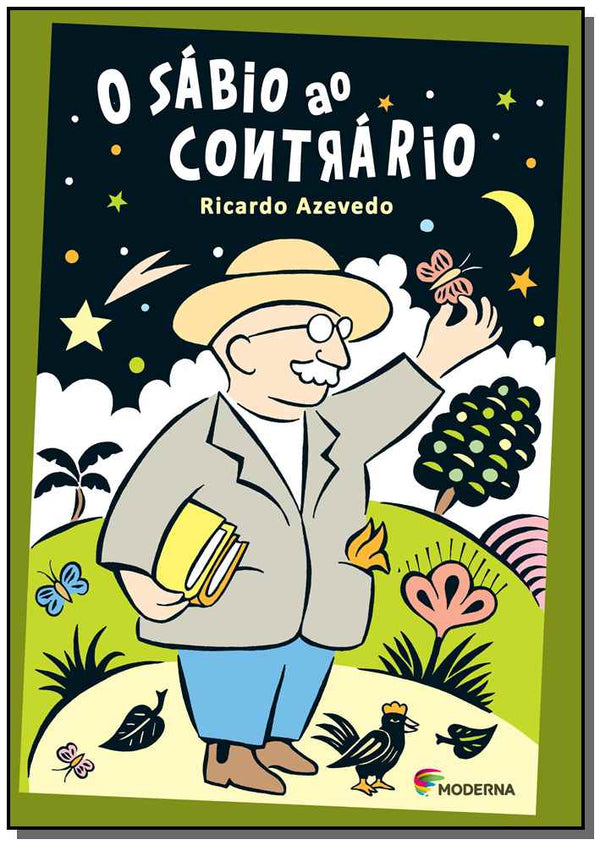 Capa do livro O Sábio ao Contrário, de Ricardo Azevedo