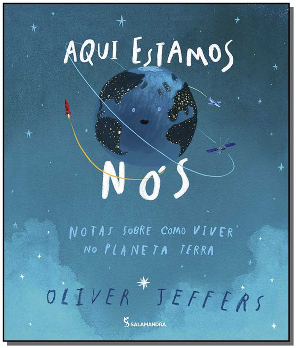 Capa do livro Aqui Estamos Nós, de Oliver Jeffers