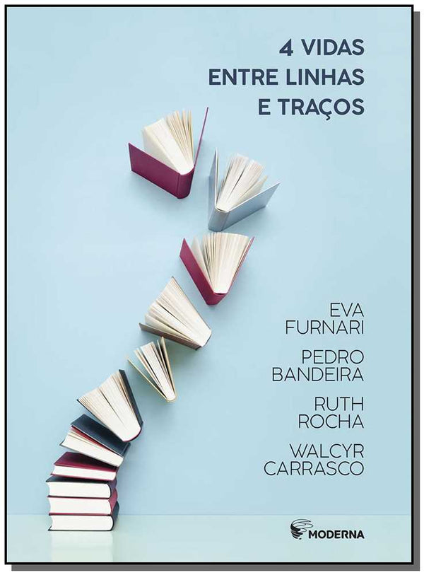 Capa do livro 4 Vidas Entre Linhas e Traços, de Carrasco; Furnari; Bandeira; Rocha