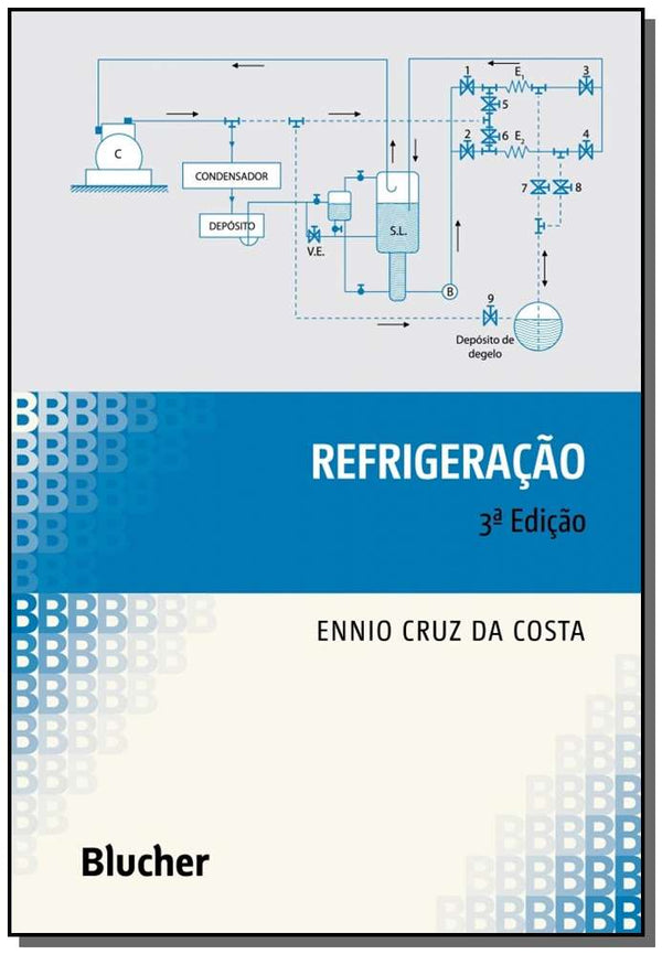 Capa do livro Refrigeração, de Ennio Cruz da Costa
