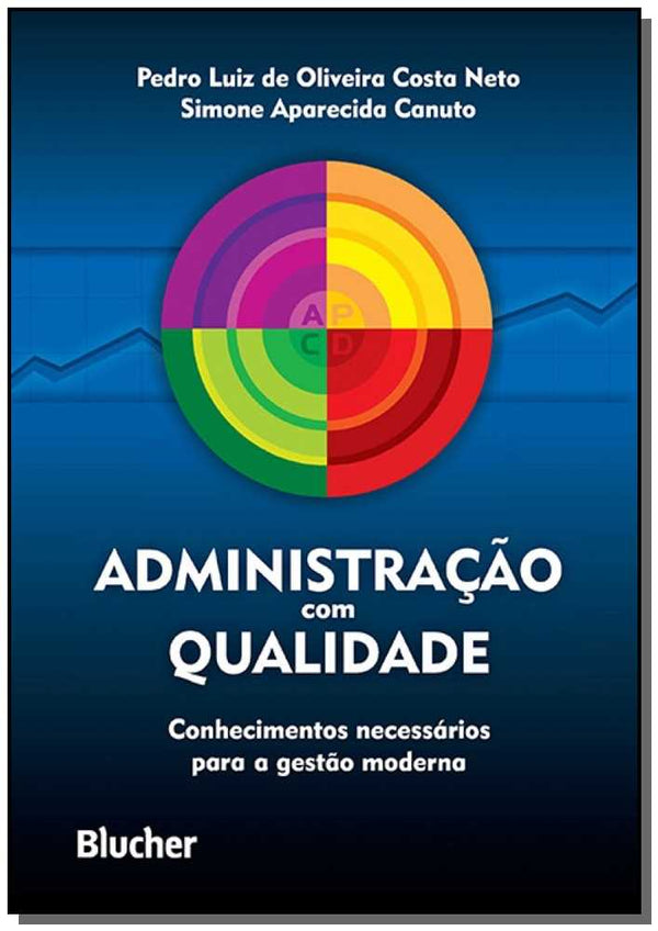 Capa do livro Administração com Qualidade, de Pedro Luiz de Oliveira , Canuto, Simon Costa Neto