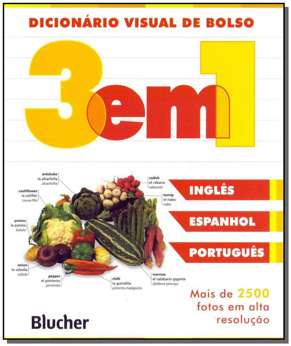 Capa do livro Dicionário Visual de Bolso - 3 em 1, de Dorling Kindersley