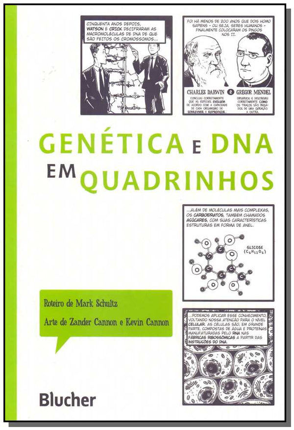 Capa do livro Genética e Dna em Quadrinhos, de Schultz; Cannon; Cannon