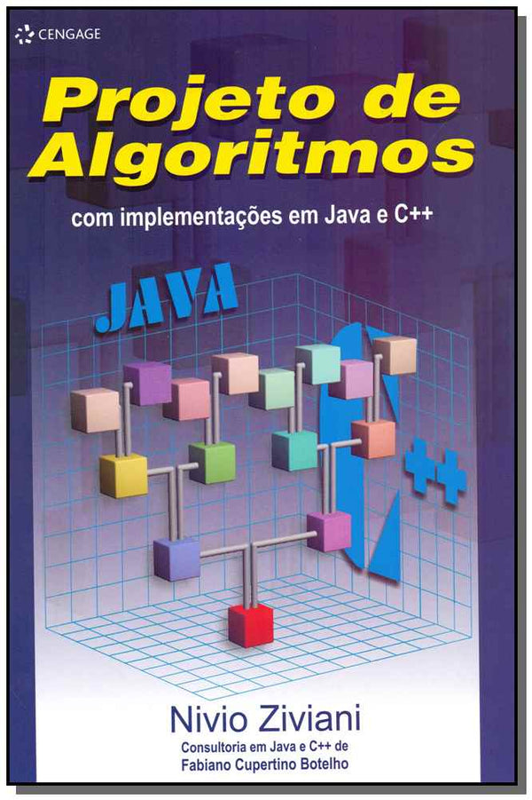 Capa do livro Projeto de Algoritmos com Implementações em Java e C++, de Nivio Ziviani