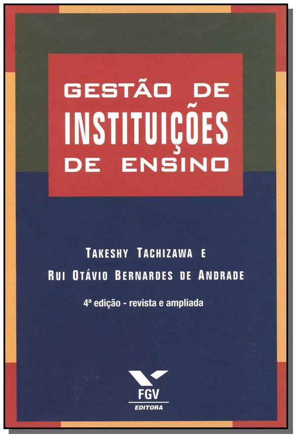 Capa do livro Gestão de Instituições de Ensino, de Takeshy Tachizawa
