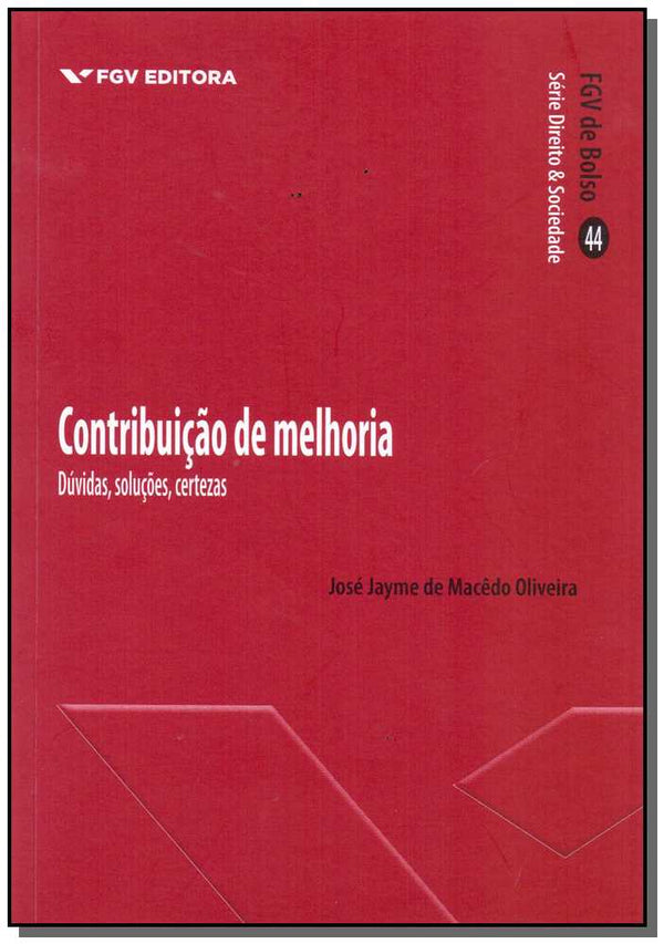 Capa do livro Contribuição de Melhoria, de Jose Jayme de Macedo Oliveira