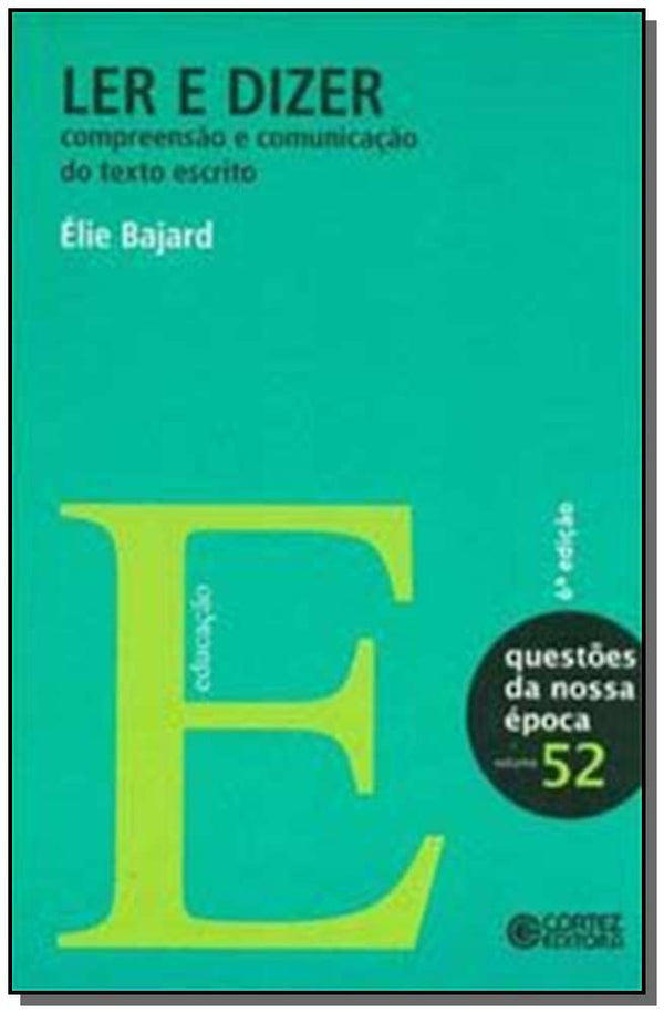 Capa do livro Ler e Dizer, de Elie Bajard