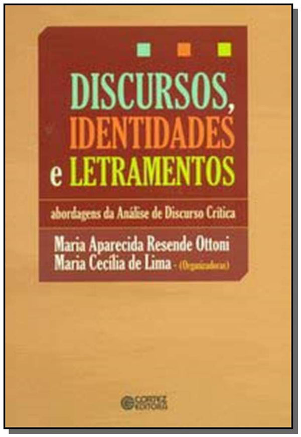 Capa do livro Discursos, Identidades e Letramentos, de Maria Aparecida Resende Ottoni