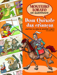Capa do livro Monteiro Lobato em Quadrinhos - Dom Quixote das Crianças, de Monteiro Lobato