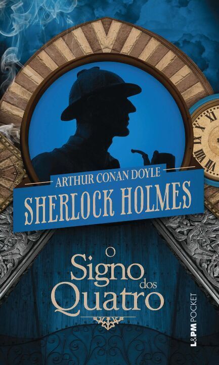 Capa do livro O Signo dos Quatro, de Arthur Conan Doyle