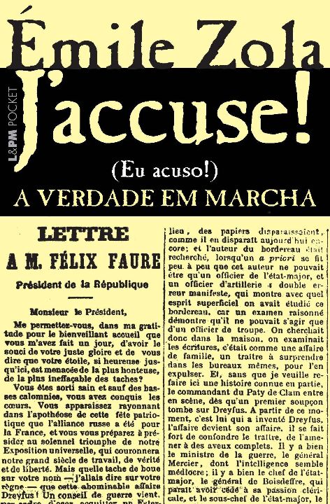 Capa do livro Jaccuse...! a Verdade em Marcha, de Emile Zola