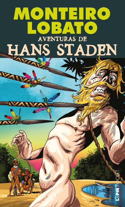 Capa do livro Aventuras de Hans Staden, de Monteiro Lobato