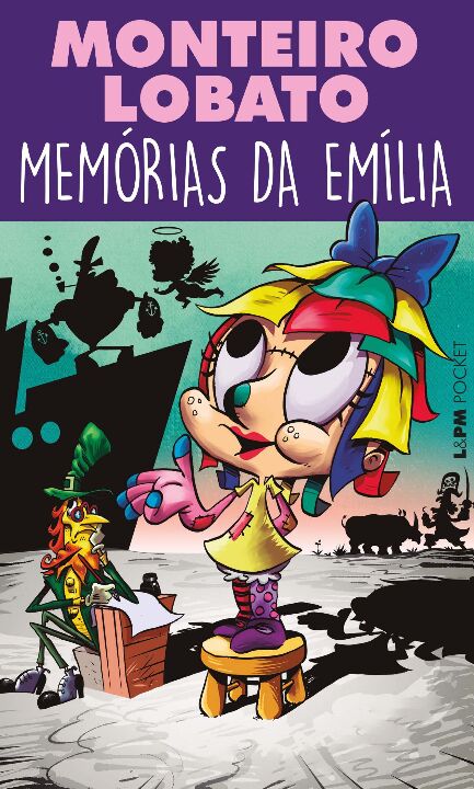 Capa do livro Memórias da Emília, de Monteiro Lobato