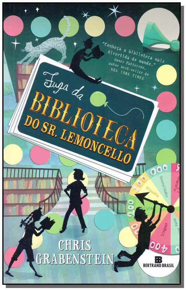 Capa do livro Fuga da Biblioteca do Sr. Lemoncello, de Chris Grabenstein