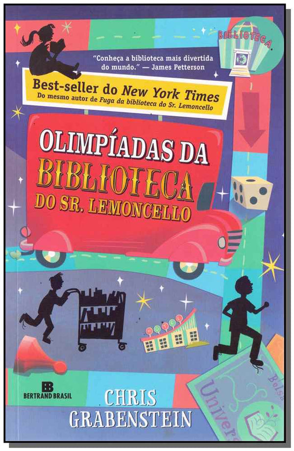 Capa do livro Olimpiadas da Biblioteca do Sr.lemoncello, de Chris Grabenstein