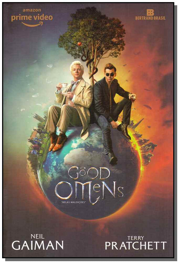 Capa do livro Good Omens - Belas Maldições, de Neil Gaiman