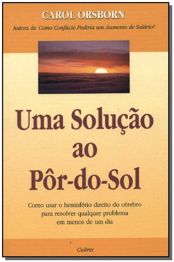 Capa do livro Uma Solução ao por-Do-Sol, de Carol Orsborn