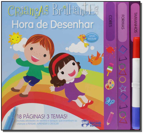 Capa do livro Criancas Brilhantes - Hora de Desenhar, de Editora Bicho Esperto