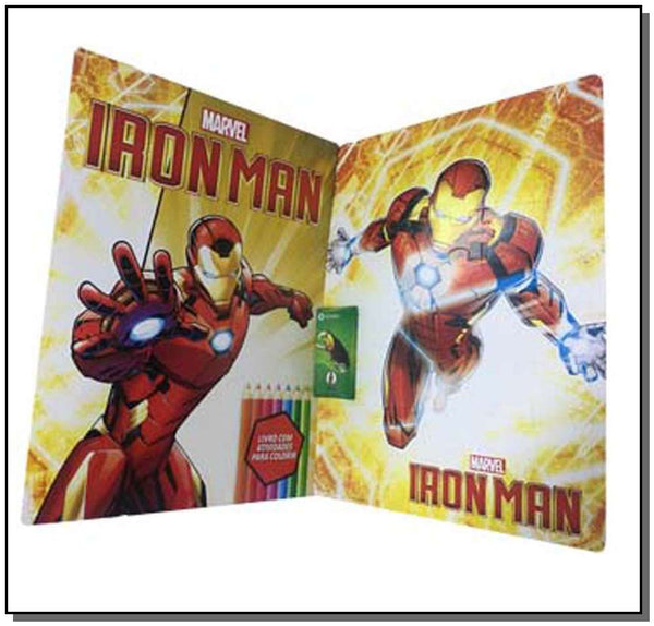 Capa do livro Marvel Kit Diversão - Iron Man, de Editora Rideel