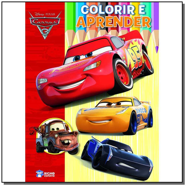 Capa do livro Disney Colorir e Aprender - Carros 3, de Disney