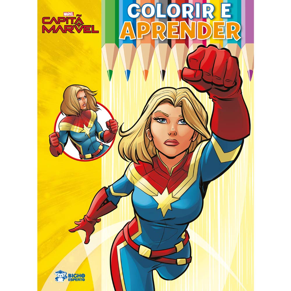 Marvel Colorir e Aprender - Capita Marvel
