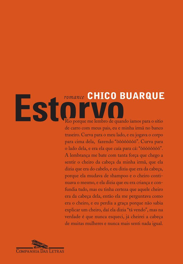 Capa do livro Estorvo, de Chico Buarque