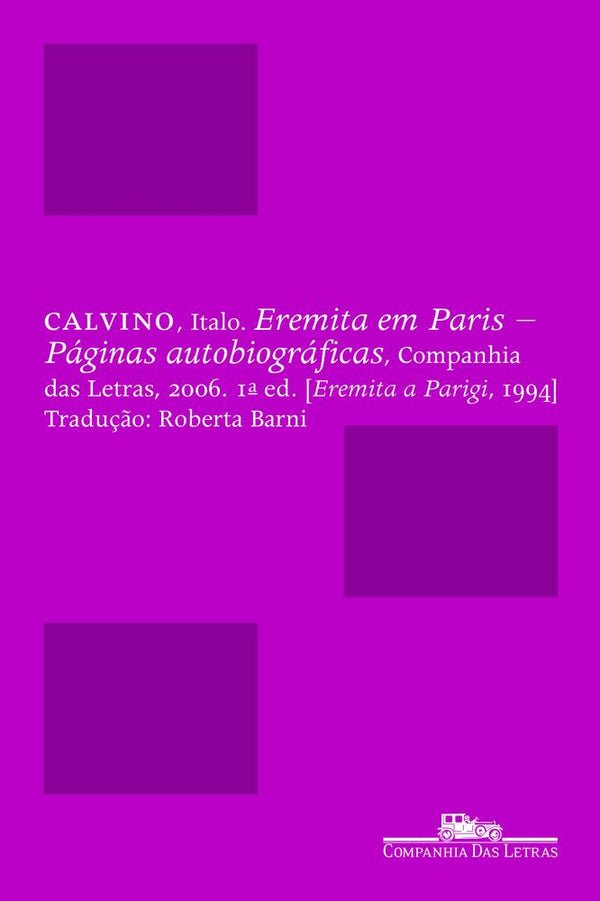 Capa do livro Eremita em Paris, de Italo Calvino