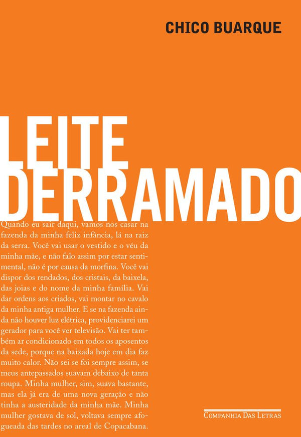 Capa do livro Leite Derramado, de Chico Buarque