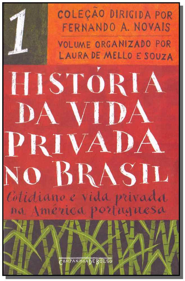 Capa do livro História da Vida Privada no Brasil - Vol. 01, de Laura Souza, Fernando Novais (org.)