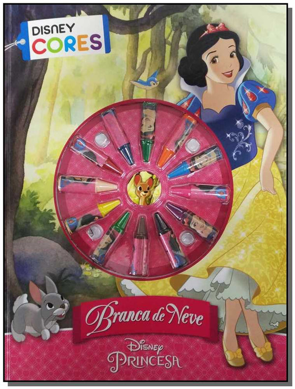 Capa do livro Disney - Cores - Branca de Neve, de Disney Pixar